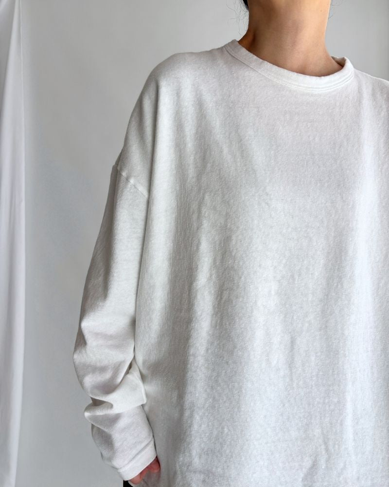 Jersey loose pullover in White