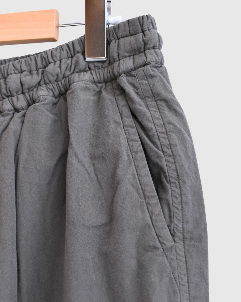 40s ORGANIC POPLIN (OVERDYE) EASY PANTS in SmokeGray
