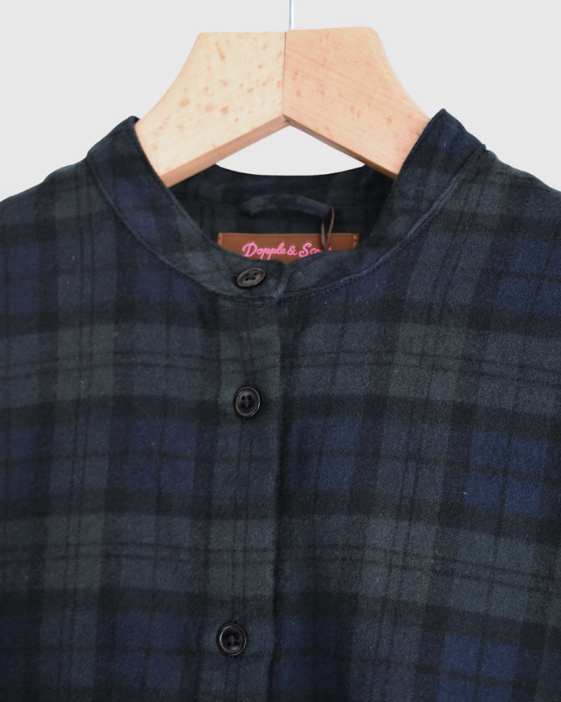 Oversized Shirt in Black Watch Check