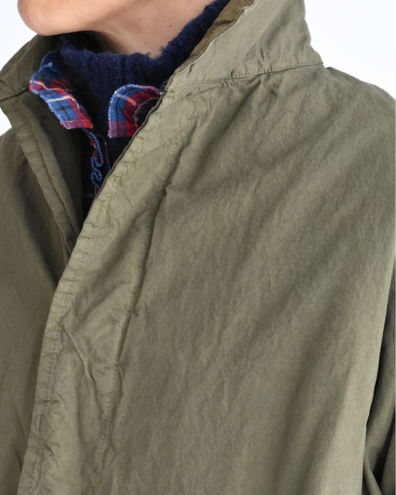 Garment Dye Short Coat in Khaki