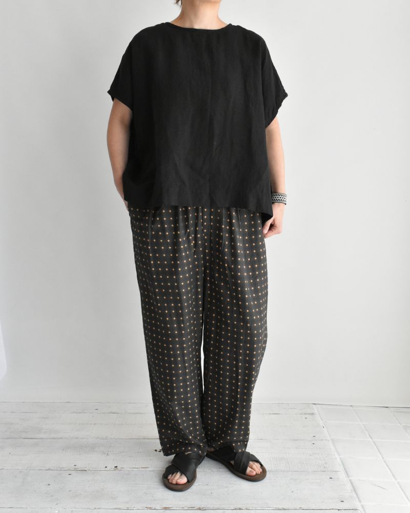 French Linen Pullover in Black