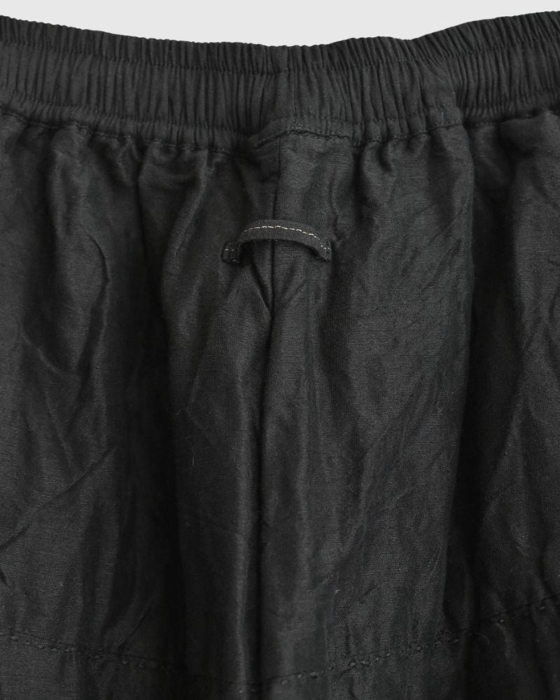 Handwoven Selvedge Cotton Linen Pants in Black