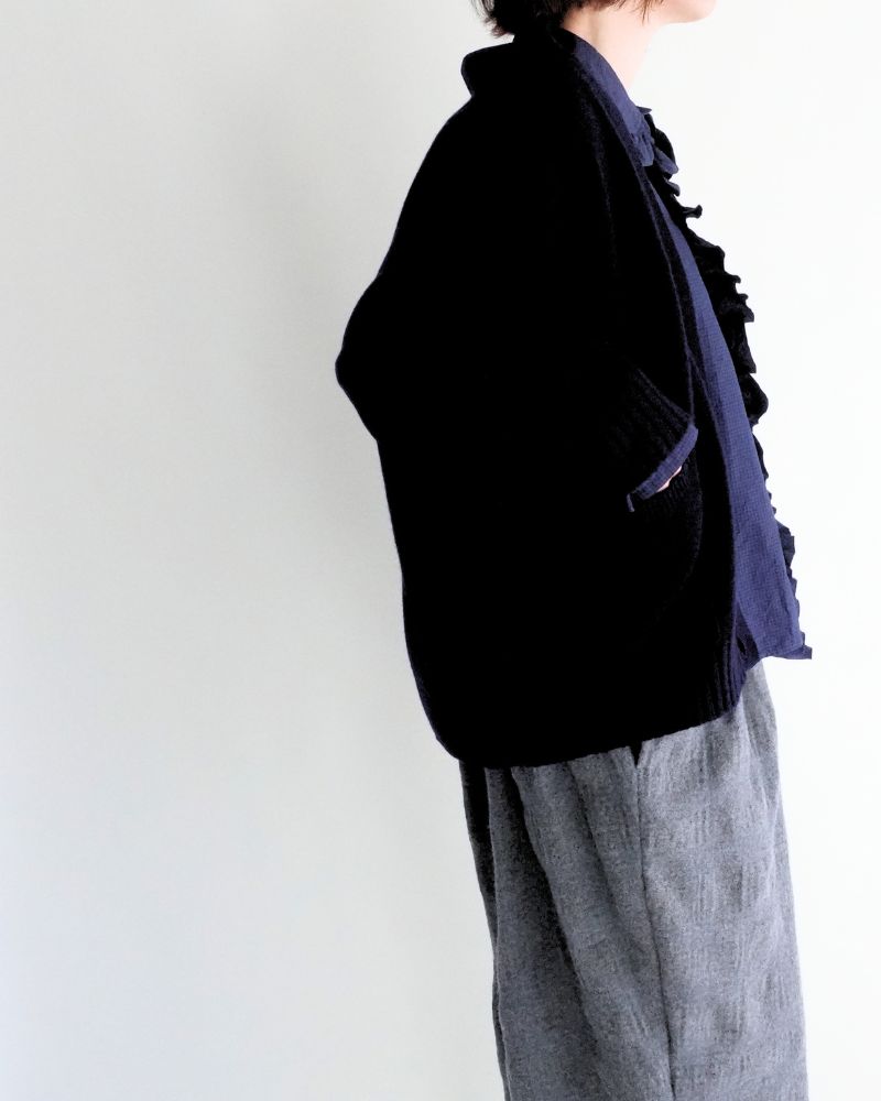JANE V-neck Cardigan in Navy