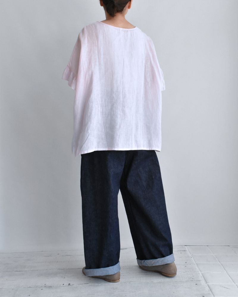 Frill Top Blouse in Pink