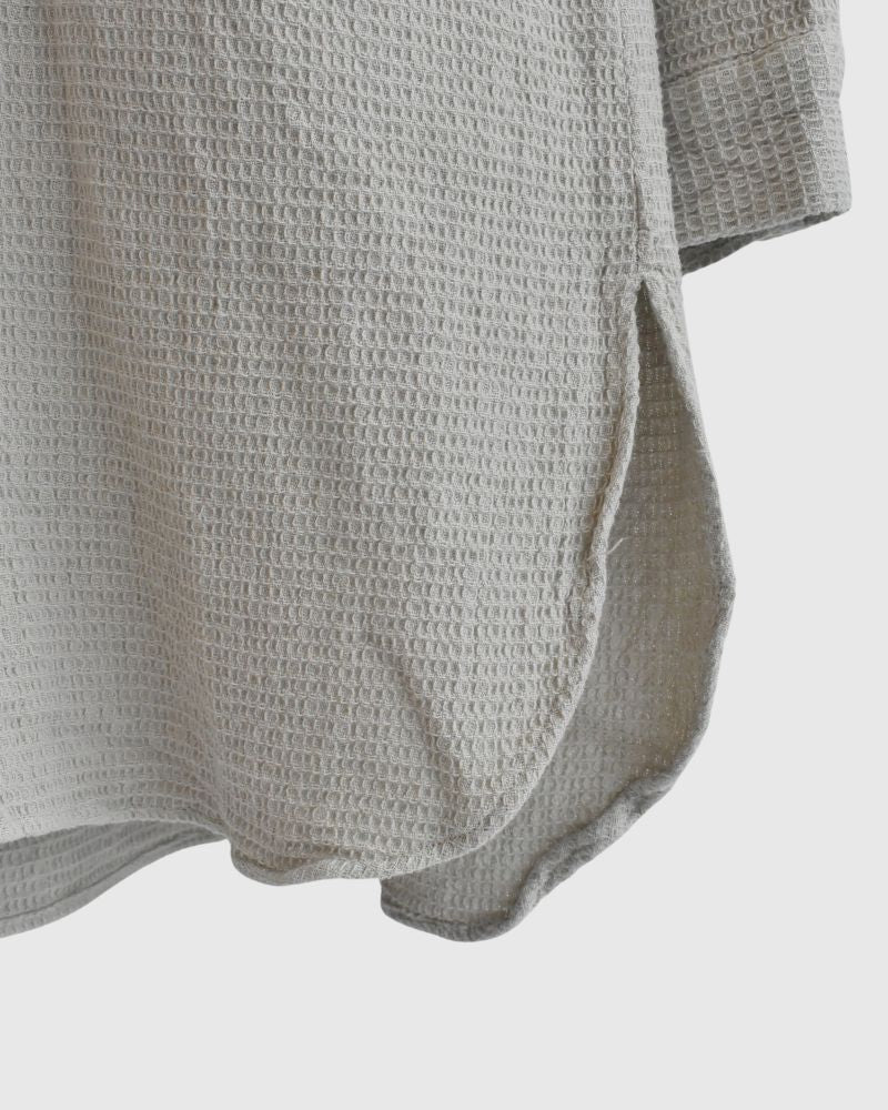 Stand Collar Shirt in MilkyGrey