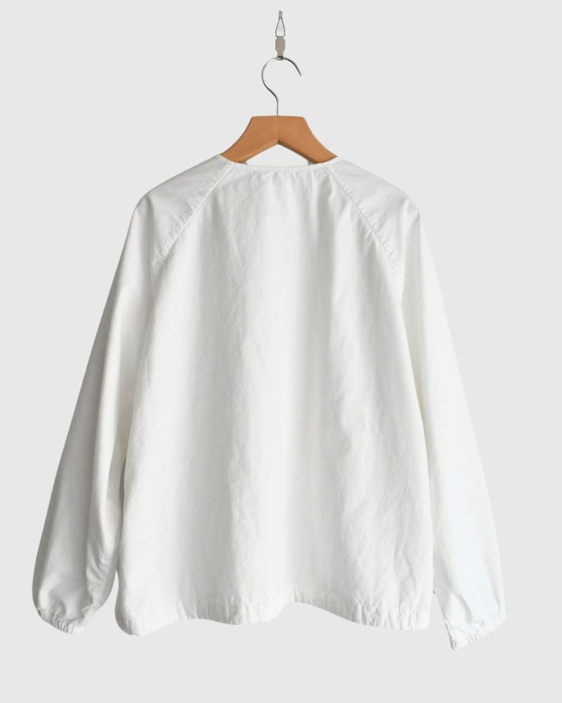 40s ORGANIC POPLIN RAGLAN STRING JACKET in White