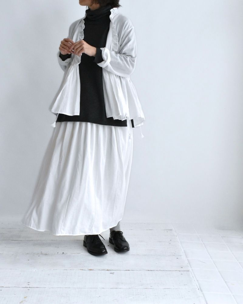 12GG Plain Stitch Drop Shoulder Polo Neck with Slit in Charcoal