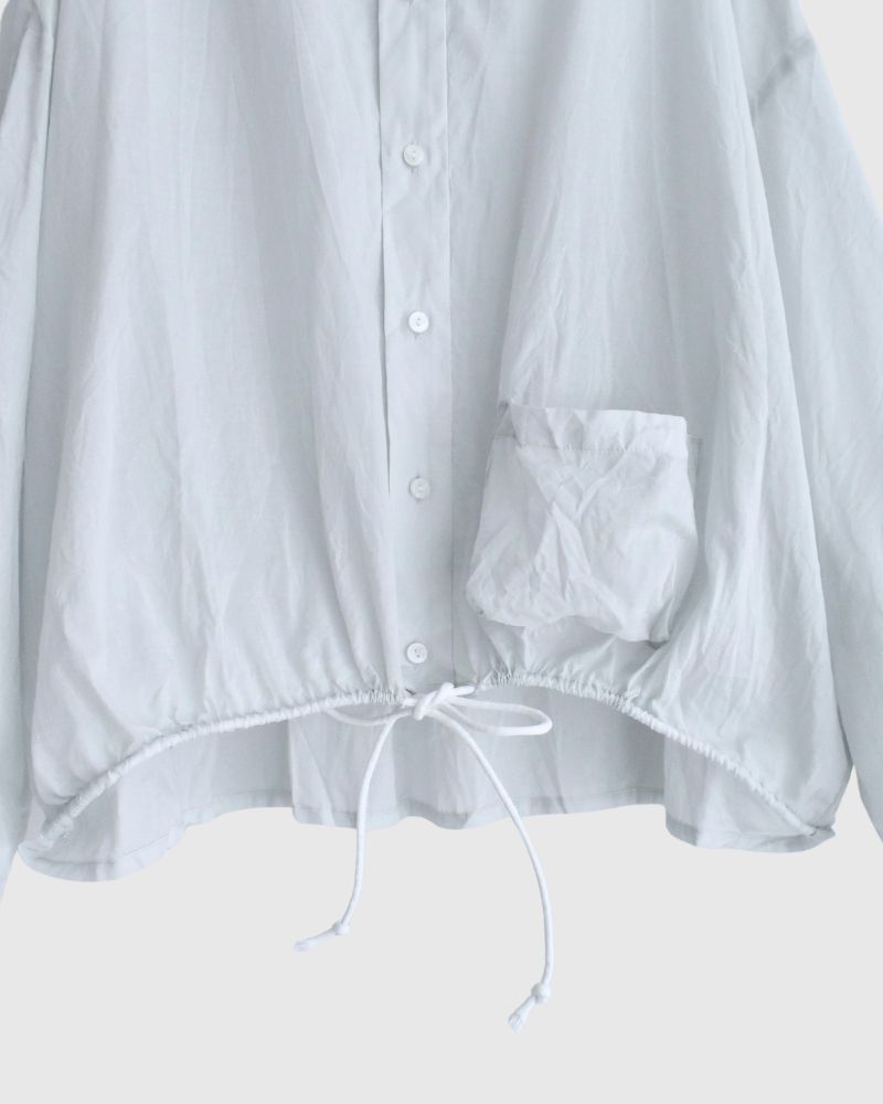 Hem Cord Adjustment Shirt in PaleBlue