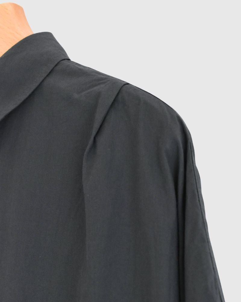 Tuck Cocoon Shirt in Gray