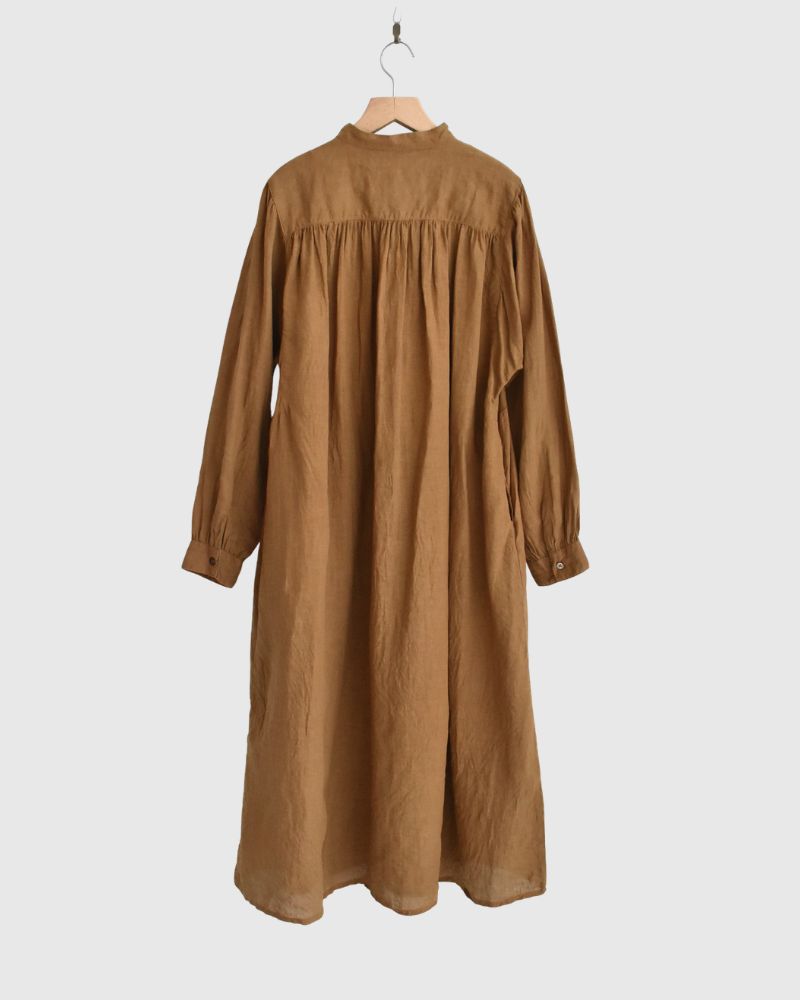 French Linen Dress in Camel