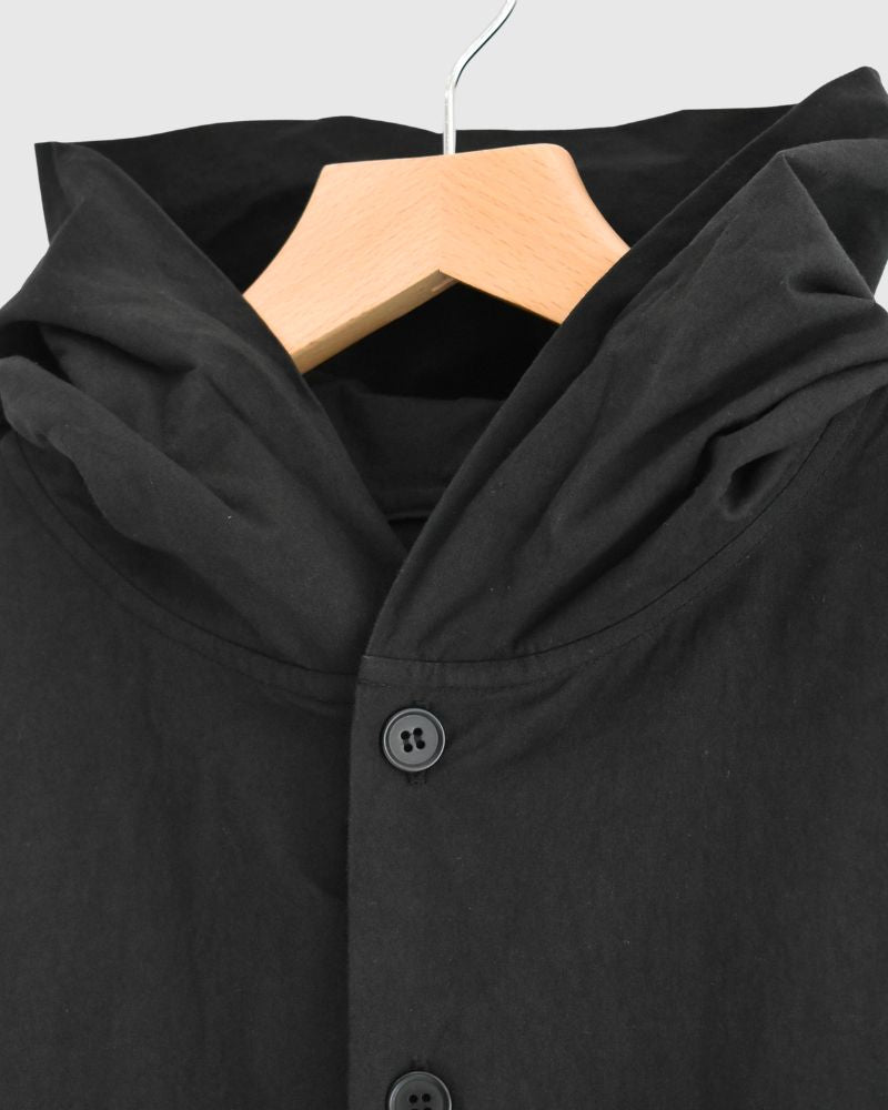 Hooded Coat Dress in Black