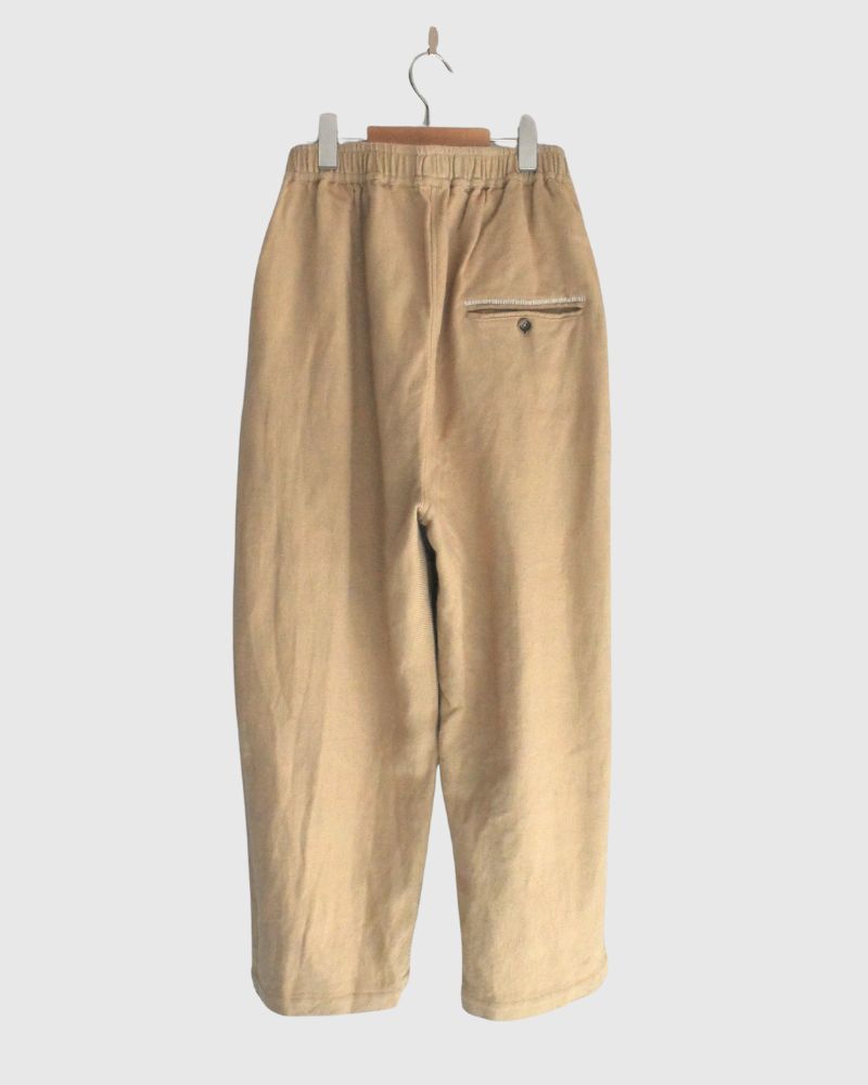 TEORI washed twill loose tapered pants in LightBeige