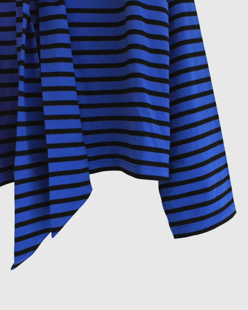 Taco Cotton Border Tie Royal in Navy/Black