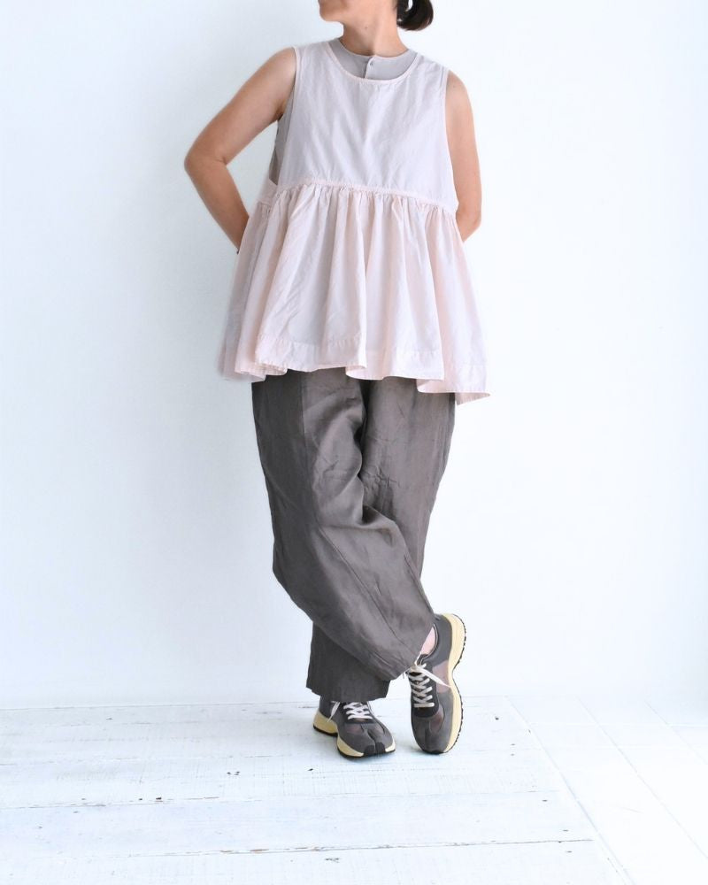 Sleeveless Gathered Top in Pink