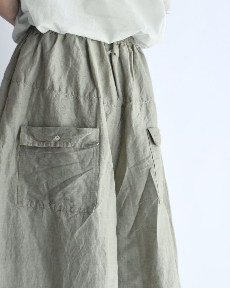 Handwoven Selvedge Cotton Linen Pants in LightKhaki