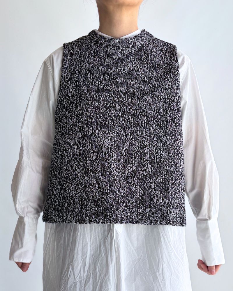 Low Gauge Gima Knit Vest in Mix