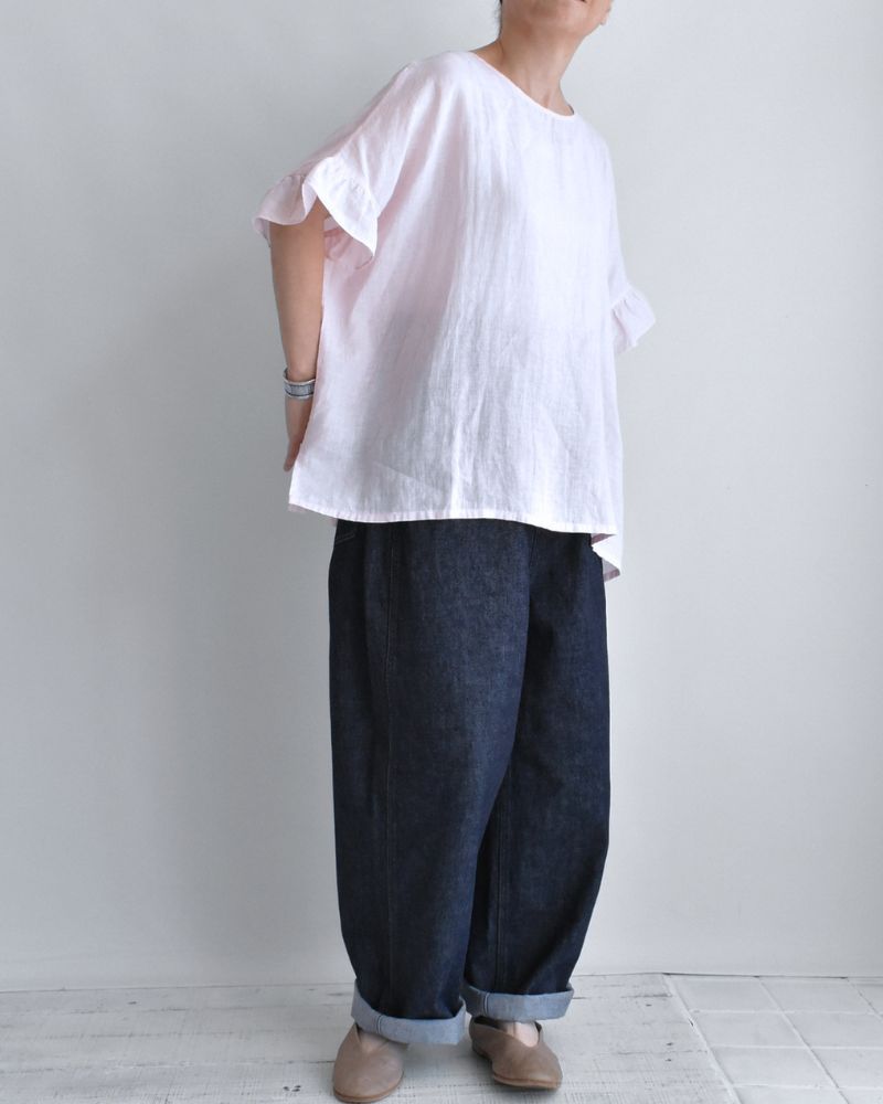 Frill Top Blouse in Pink