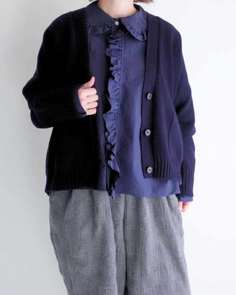 JANE V-neck Cardigan in Navy