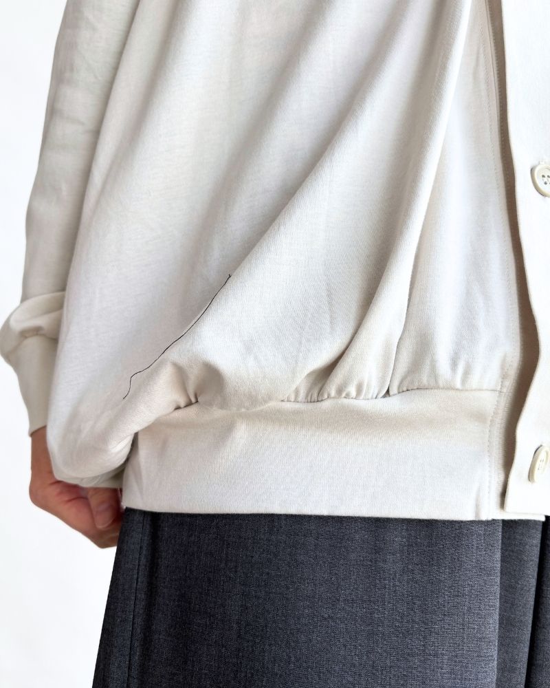 Silkette V-neck cardigan in Ivory