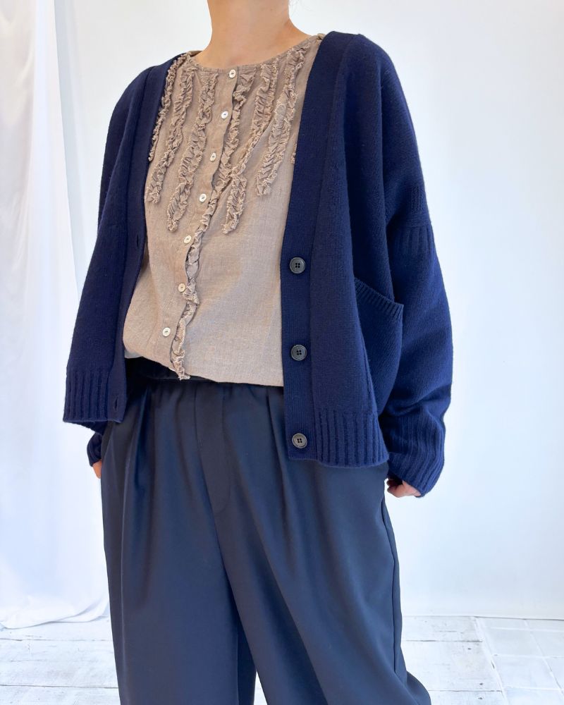 JANE V-neck Cardigan in Navy