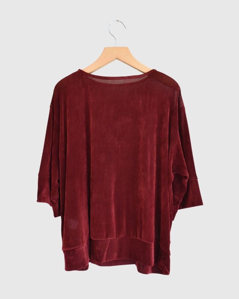 TULLE FLOCKY pullover in Bordeaux