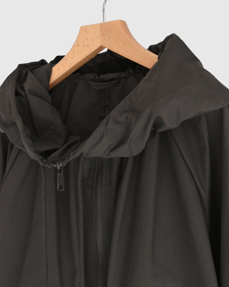 Oversized Hooded Jacket in Brown