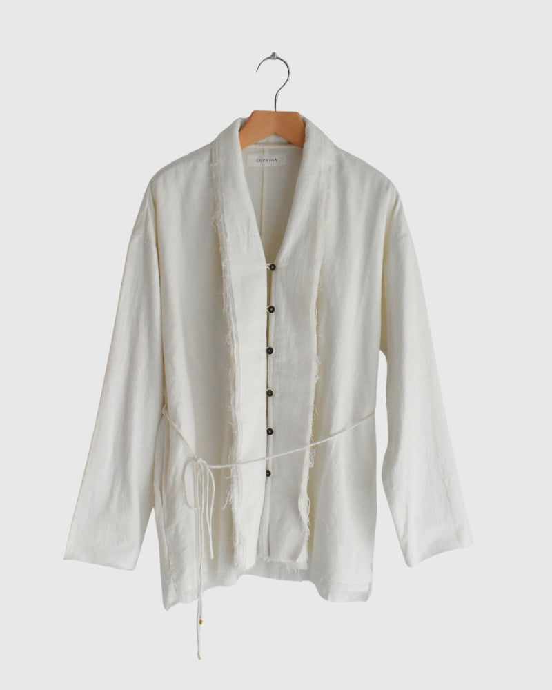 Sobokasu Khadi Jacket in White
