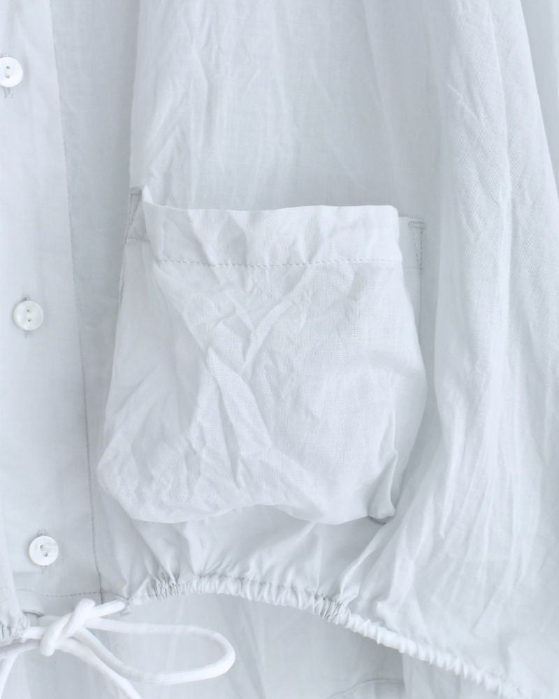 Hem Cord Adjustment Shirt in PaleBlue