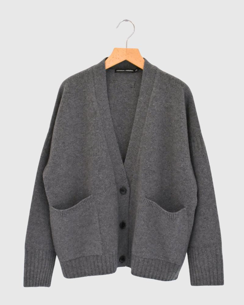 JANE V-neck Cardigan in Gray