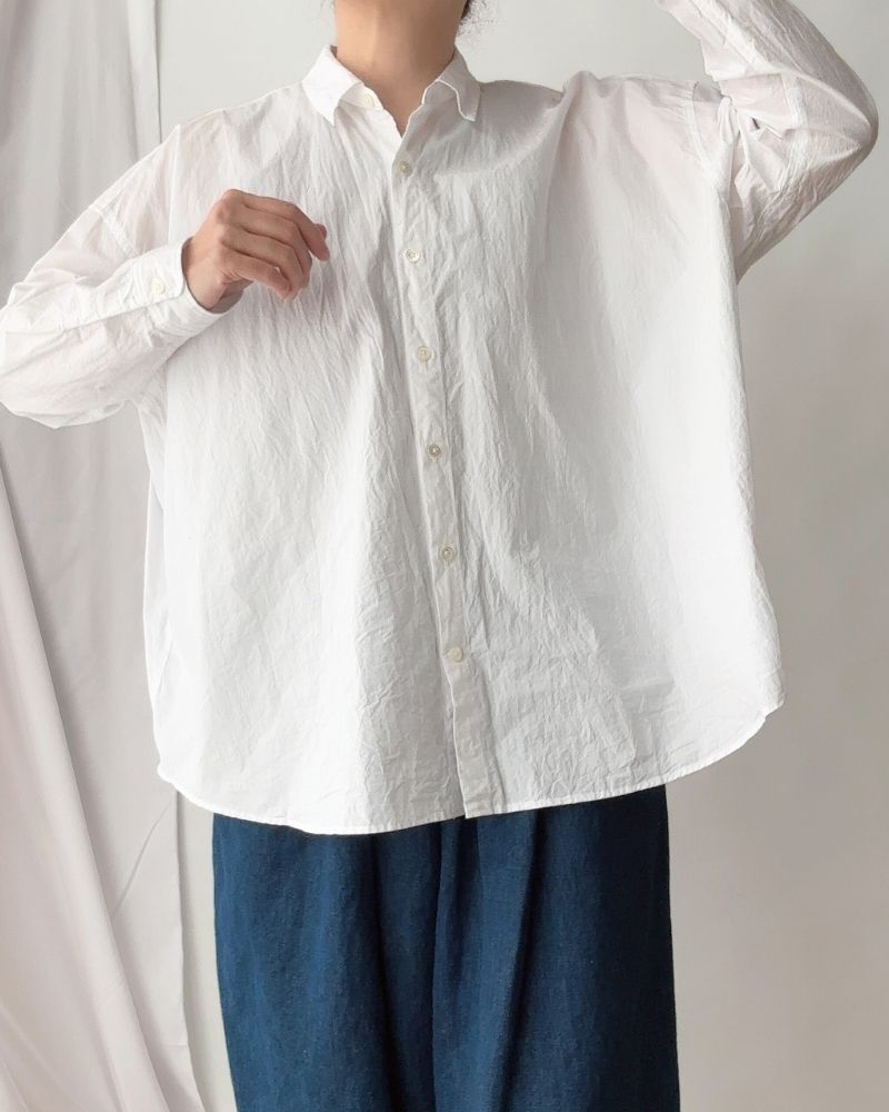 REGULAR COLLAR BIG SHIRT in White