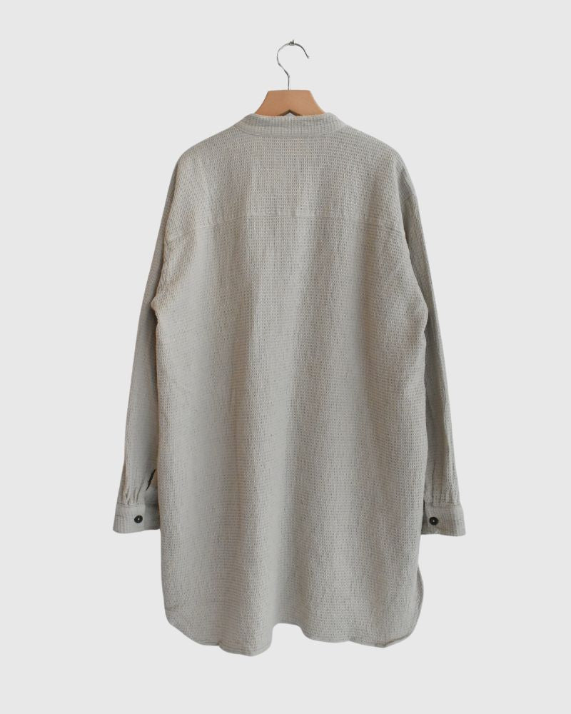 Stand Collar Shirt in MilkyGrey