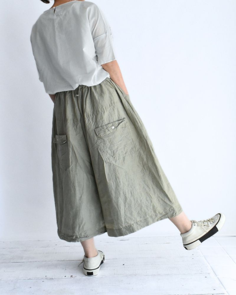 Handwoven Selvedge Cotton Linen Pants in LightKhaki