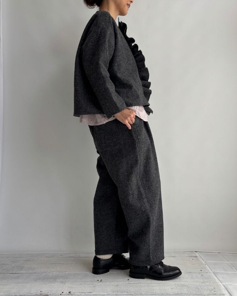 WOOL KUNG FU PANTS type II in Black