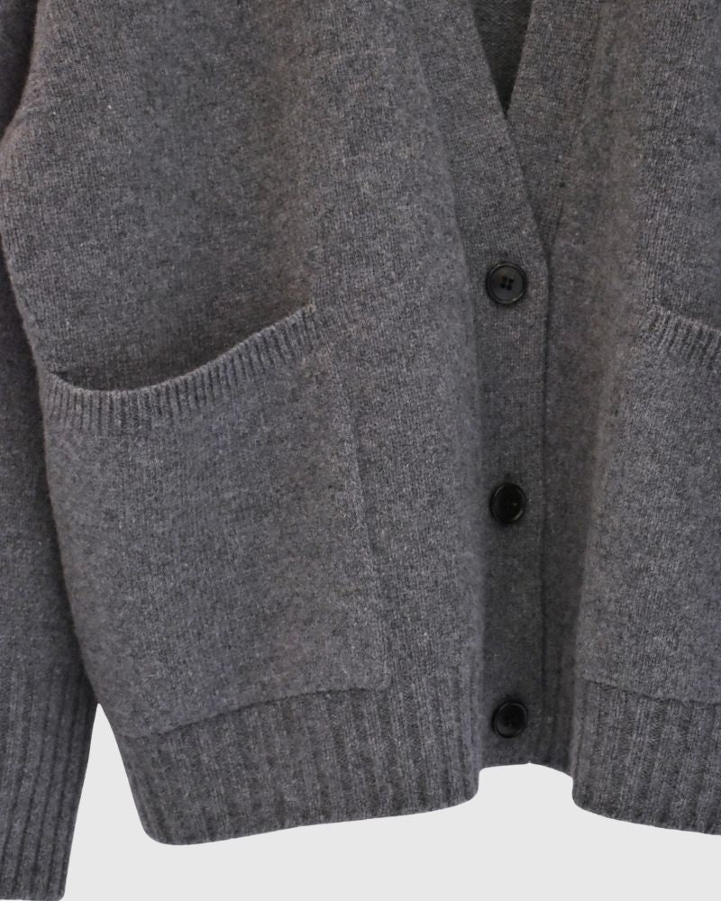 JANE V-neck Cardigan in Gray