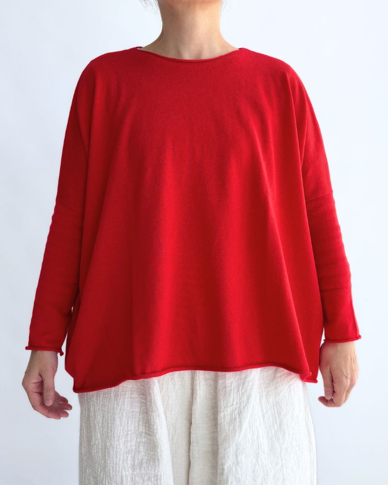 5-Color T-Line Pullover in Vermilion