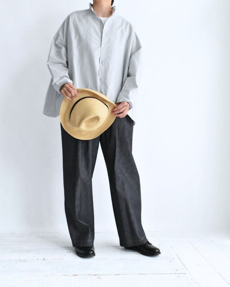 Back Gathered Blouse in SilverGray