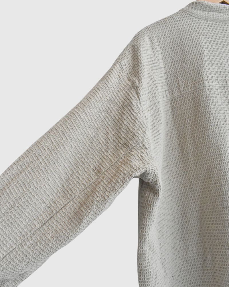 Stand Collar Shirt in MilkyGrey
