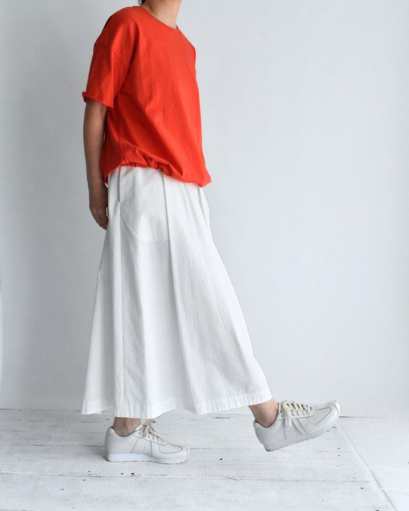 Half-Sleeve Drawstring T-shirt in Orange
