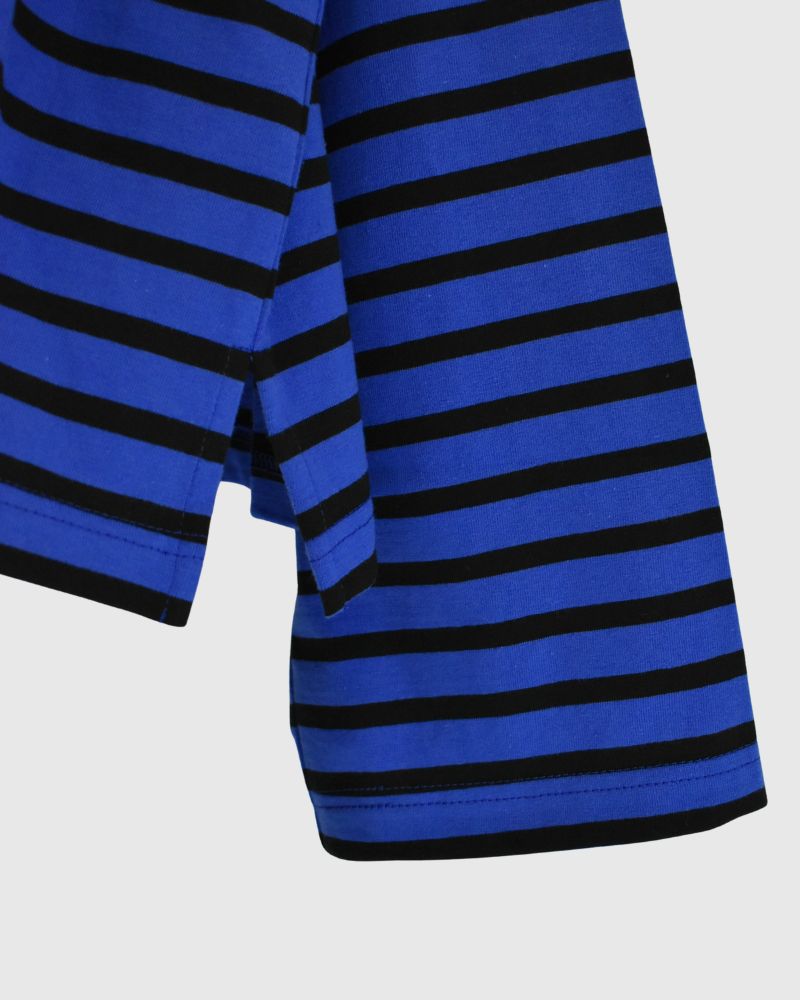 Taco Cotton Border Tie Royal in Navy/Black