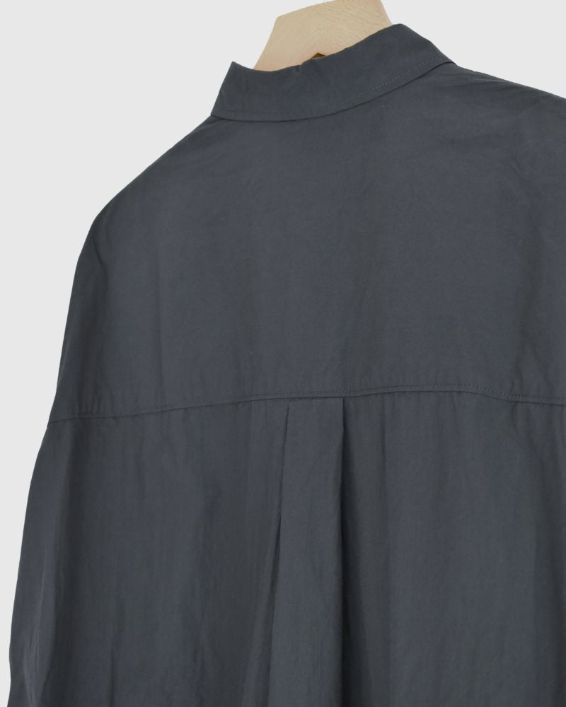 Tuck Cocoon Shirt in Gray