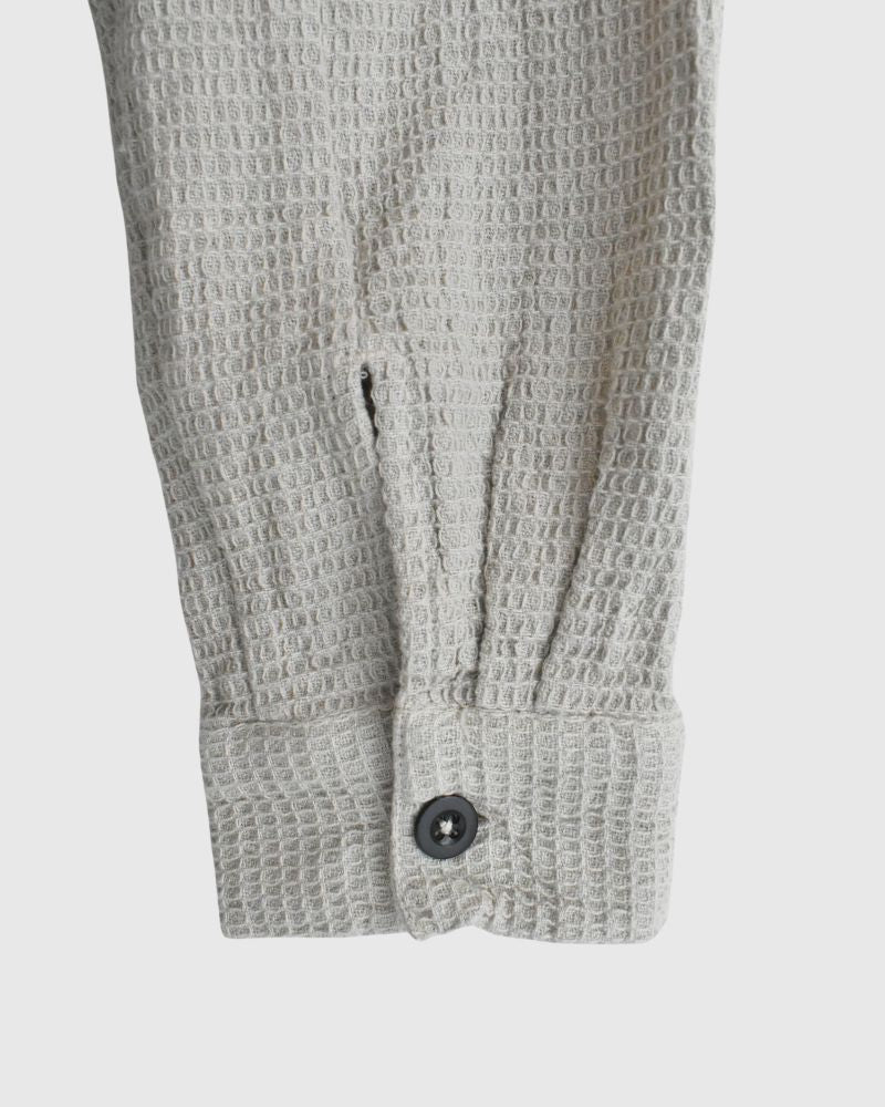 Stand Collar Shirt in MilkyGrey