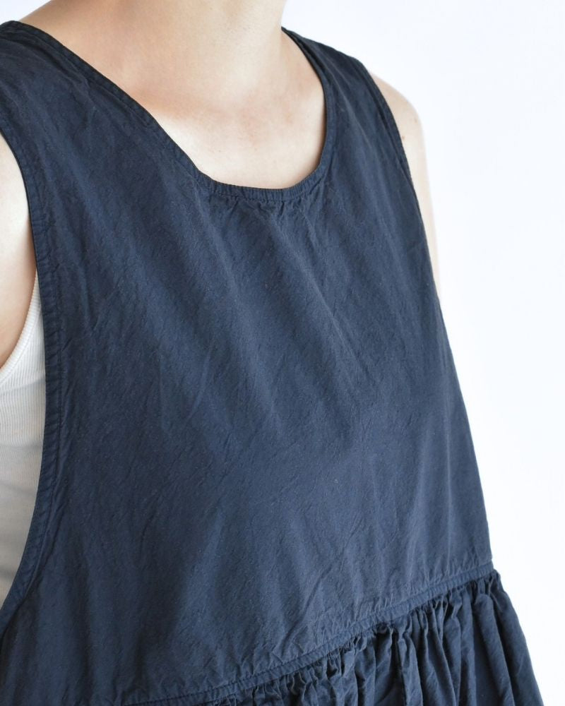 Sleeveless Gathered Top in Dark Navy