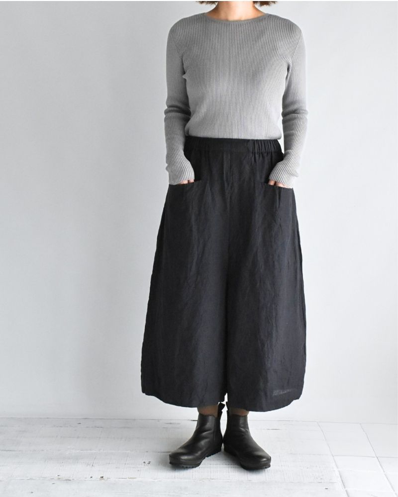 Handwoven 40 Linen Culottes in DarkNavy