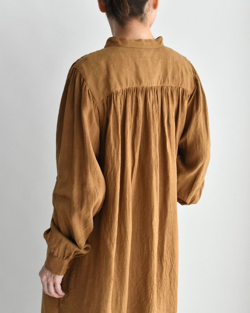 French Linen Dress in Camel