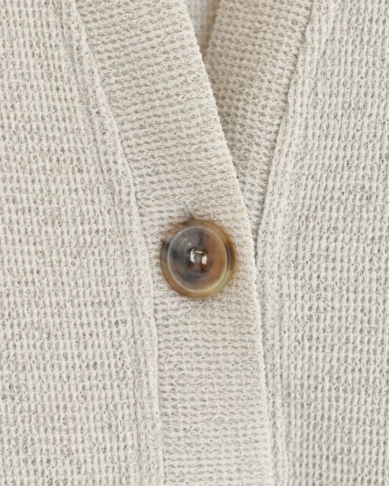 RANDOM WAFFLE CARDIGAN in Beige