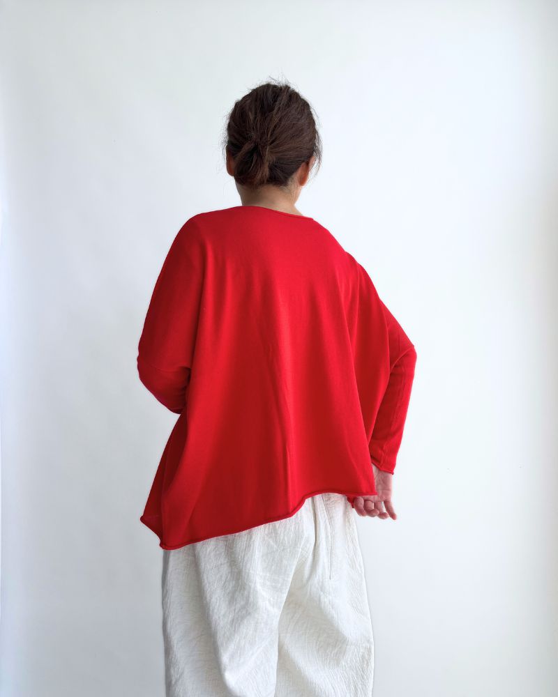 5-Color T-Line Pullover in Vermilion