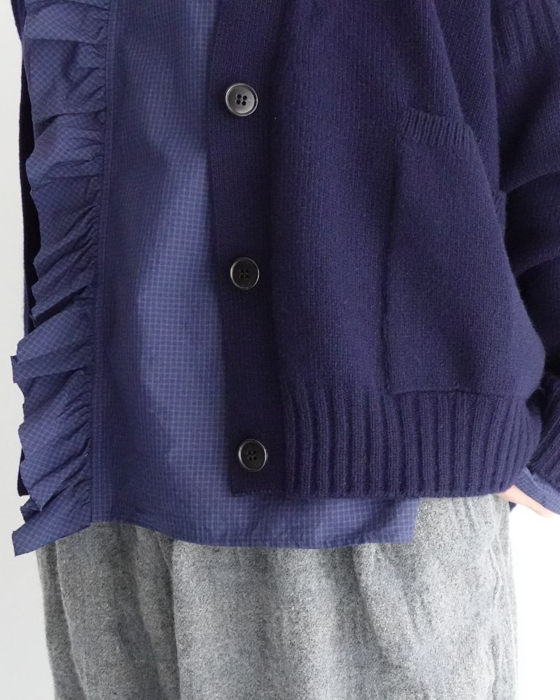JANE V-neck Cardigan in Navy