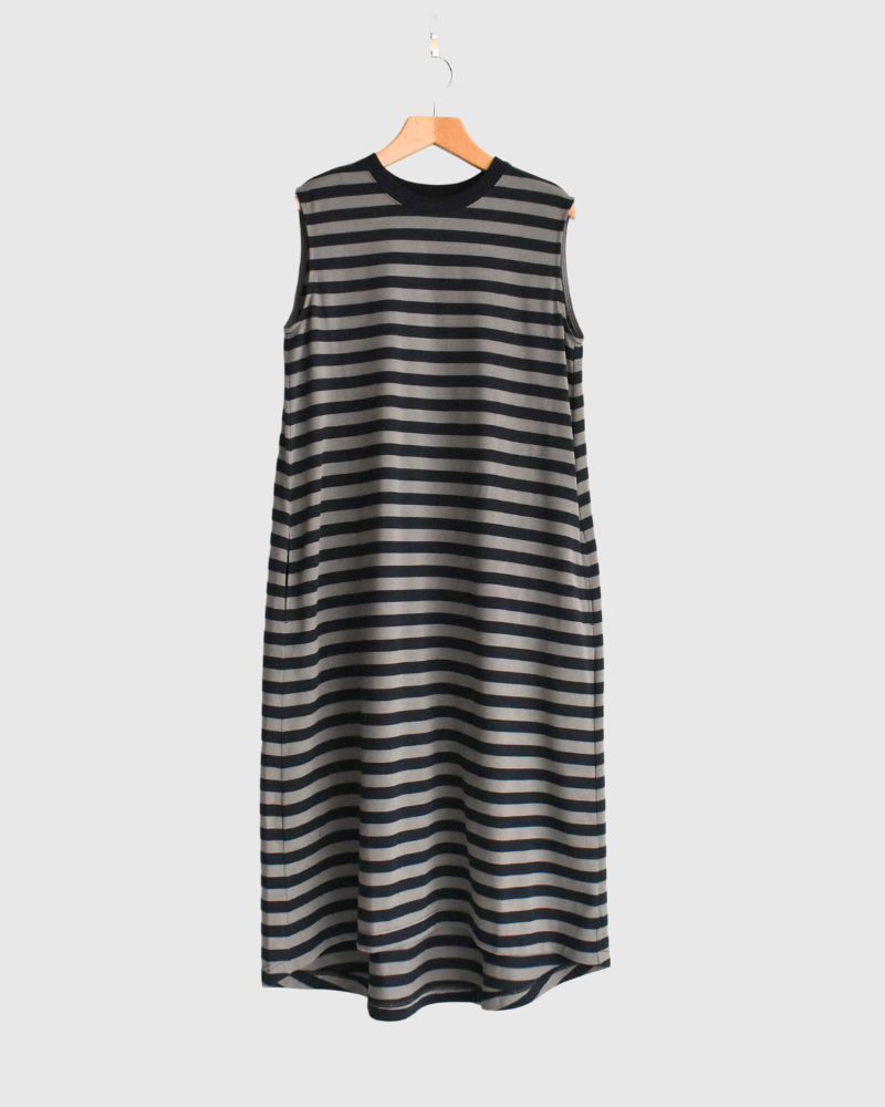 Sleeveless dress in Gray/Navy