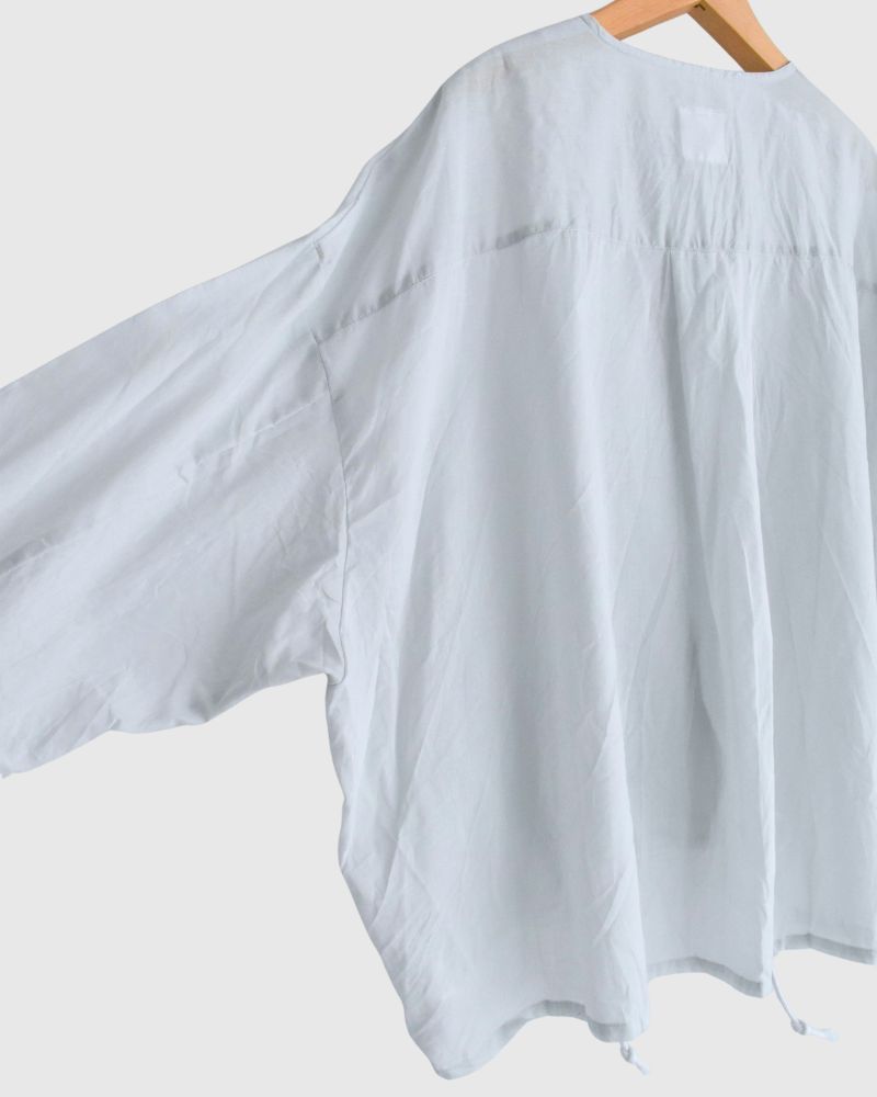 Hem Cord Adjustment Shirt in PaleBlue