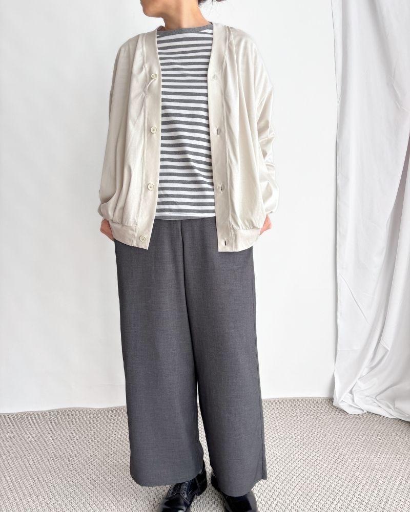 Silkette V-neck cardigan in Ivory